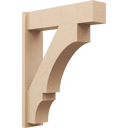 Ekena Millwork 7 1/2-in W x 28-in D x 36-in H Balboa Block Rough Cedar Woodgrain TimberThane Outlooker, Primed Tan OUTUR075X28X36BOA44RCPR